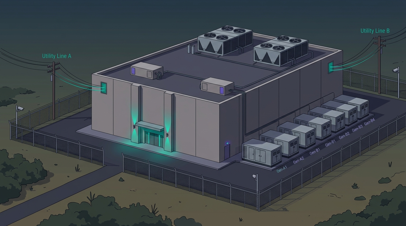 🎨 Editorial wide exterior view of a Tier IV grad…