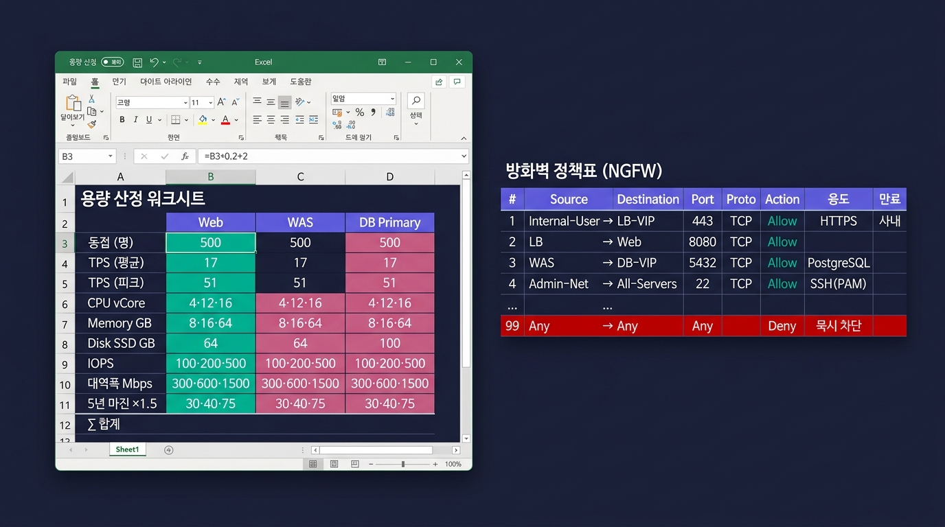 🎨 Editorial side-by-side spreadsheet mockup on d…