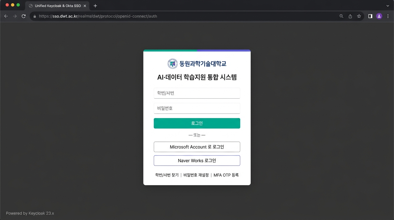 🎨 Photorealistic Keycloak / Okta SSO login UI mo…