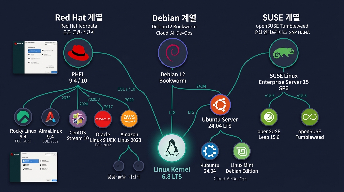 🎨 Editorial family-tree infographic on dark navy…