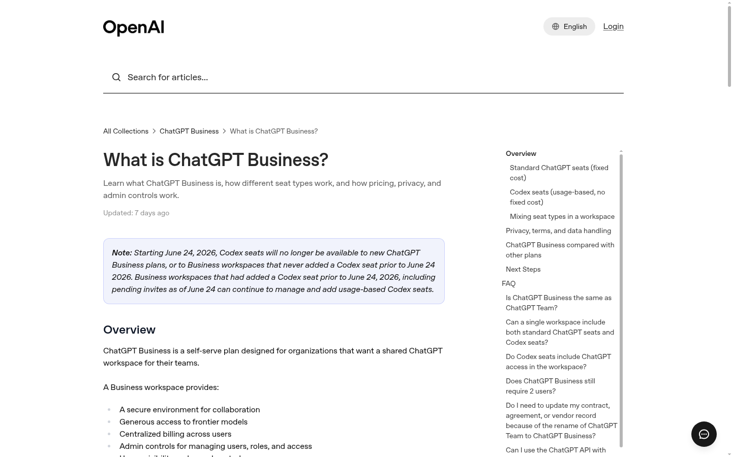 ChatGPT Business 소개