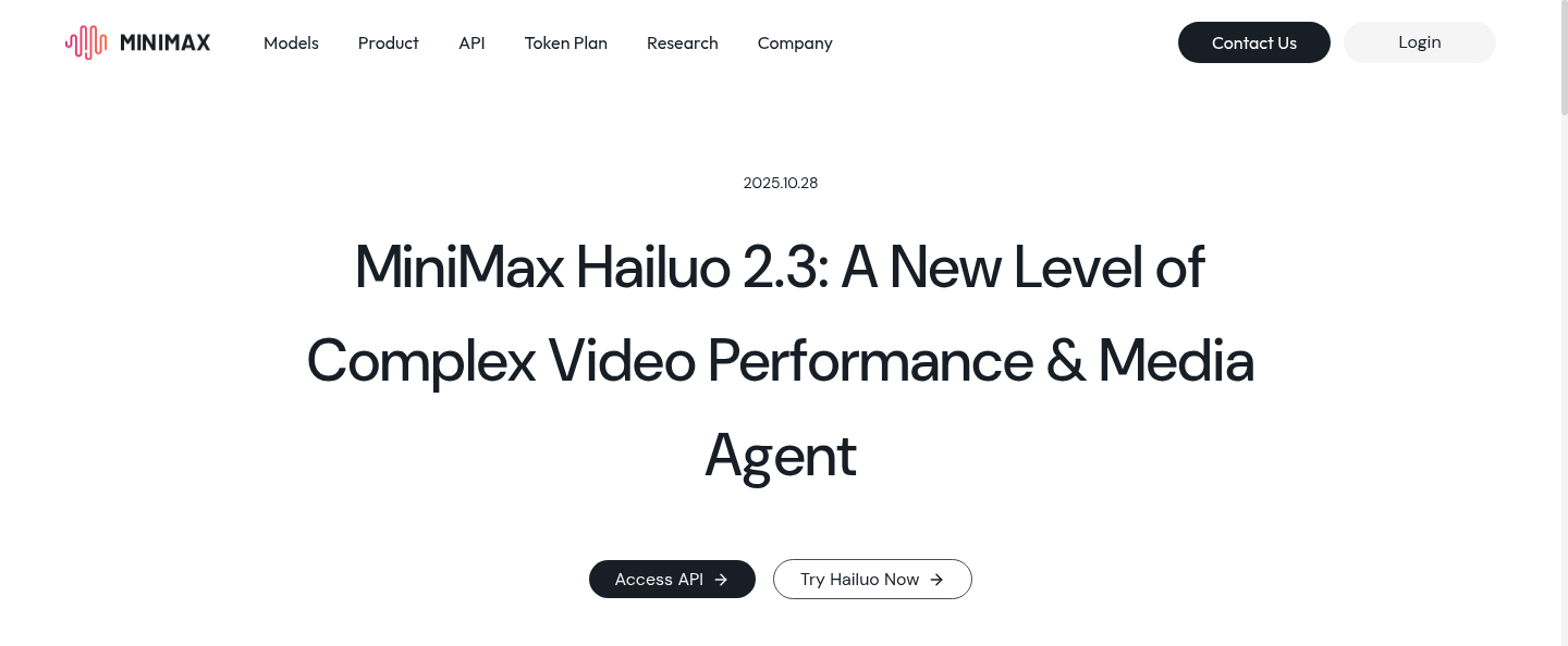 MiniMax Hailuo 2.3 소개