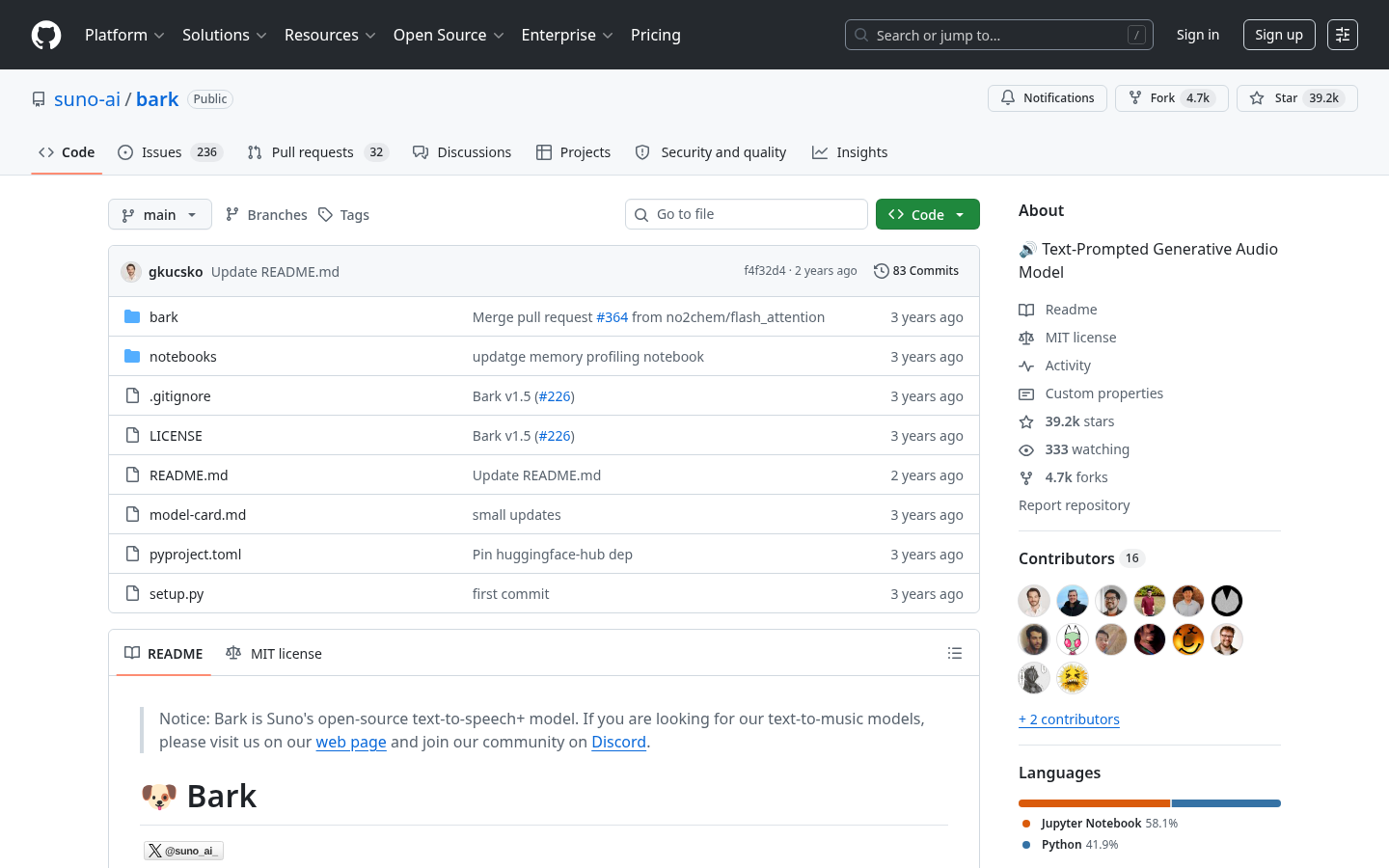 Bark GitHub