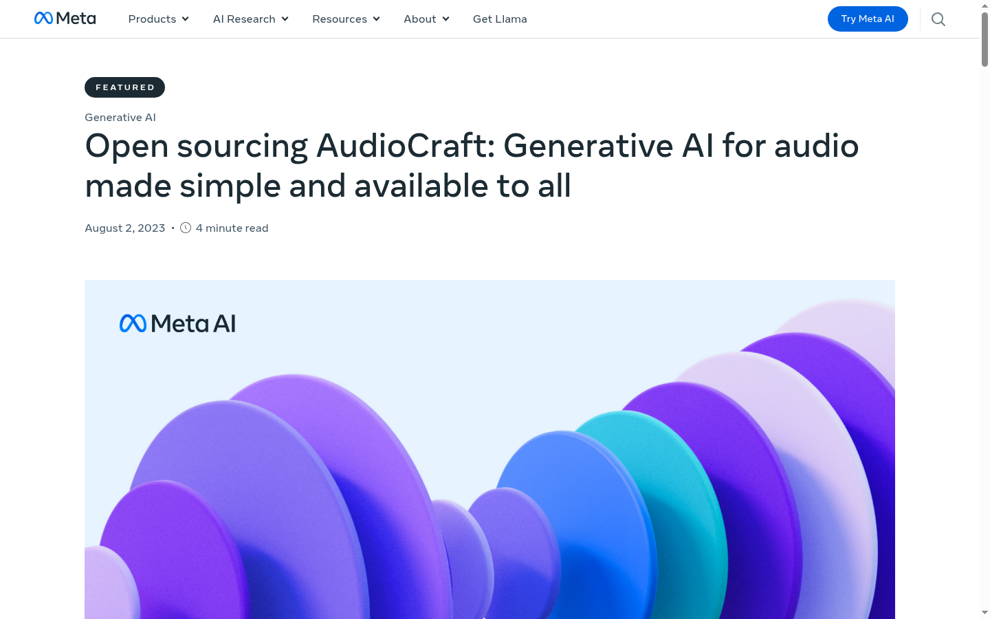 Meta AudioCraft / MusicGen